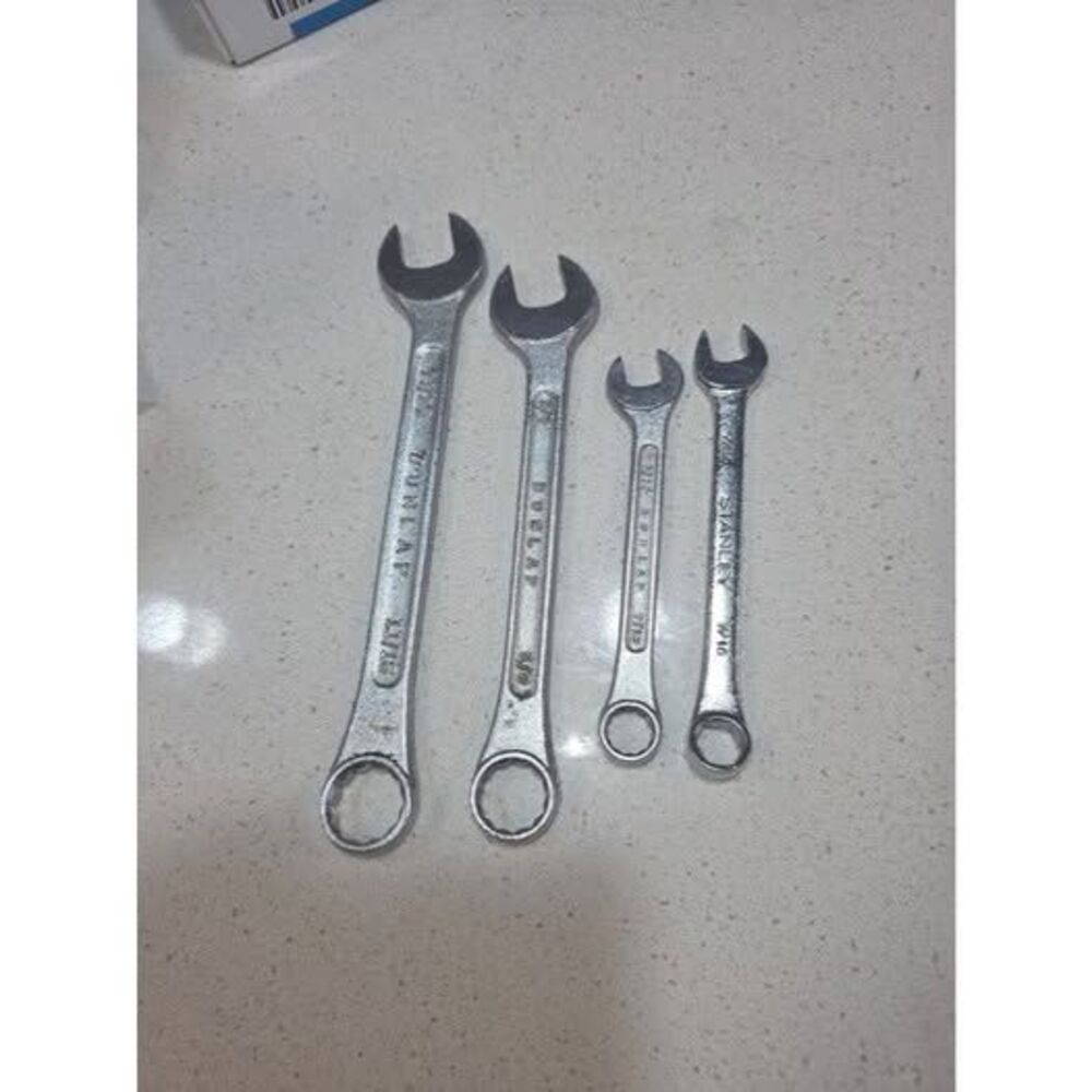 Stanley Chrome Combination Wrench Set - Silver